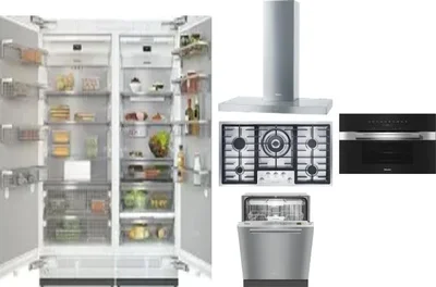 6 Piece Package Includes Refrigerator, Freezer, Cooktop, Wall Oven, Hood And Dishwasher