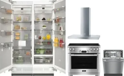 5 Piece Package Includes Refrigerator, Freezer, Range, Hood And Dishwasher