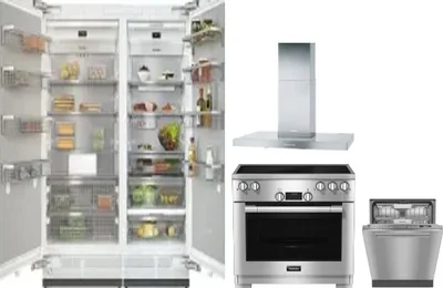 5 Piece Package Includes Refrigerator, Freezer, Range, Hood And Dishwasher