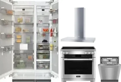 5 Piece Package Includes Refrigerator, Freezer, Range, Hood And Dishwasher