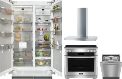 5 Piece Package Includes Refrigerator, Freezer, Range, Hood And Dishwasher