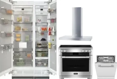 5 Piece Package Includes Refrigerator, Freezer, Range, Hood And Dishwasher