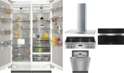 6 Piece Package Includes Refrigerator, Freezer, Cooktop, Wall Oven, Hood And Dishwasher