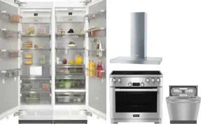 5 Piece Package Includes Refrigerator, Freezer, Range, Hood And Dishwasher