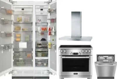 5 Piece Package Includes Refrigerator, Freezer, Range, Hood And Dishwasher