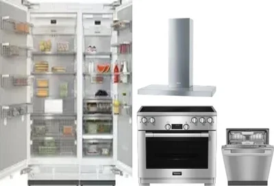 5 Piece Package Includes Refrigerator, Freezer, Range, Hood And Dishwasher