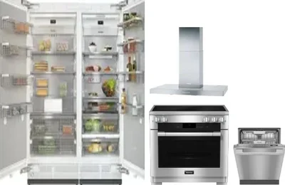 5 Piece Package Includes Refrigerator, Freezer, Range, Hood And Dishwasher