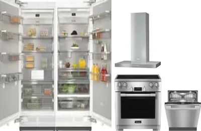 5 Piece Package Includes Refrigerator, Freezer, Range, Hood And Dishwasher