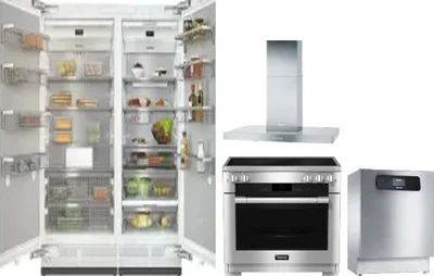 5 Piece Package Includes Refrigerator, Freezer, Range, Hood And Dishwasher
