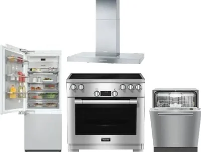 4 Piece Package Includes Refrigerator, Range, Hood And Dishwasher