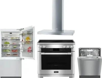4 Piece Package Includes Refrigerator, Range, Hood And Dishwasher
