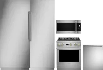 5 Piece Package Includes Refrigerator, Freezer, Range, Microwave And Dishwasher