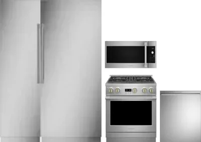 5 Piece Package Includes Refrigerator, Freezer, Range, Microwave And Dishwasher