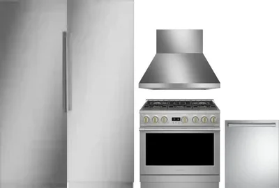 5 Piece Package Includes Refrigerator, Freezer, Range, Hood And Dishwasher