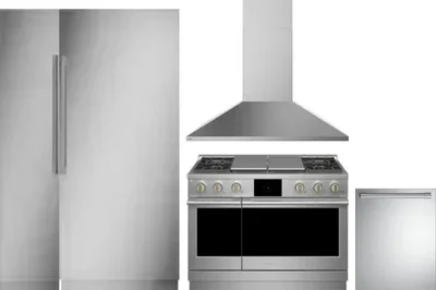 5 Piece Package Includes Refrigerator, Freezer, Range, Hood And Dishwasher