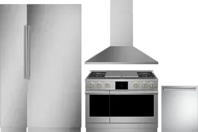 5 Piece Package Includes Refrigerator, Freezer, Range, Hood And Dishwasher