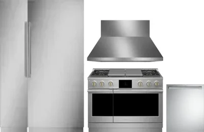 5 Piece Package Includes Refrigerator, Freezer, Range, Hood And Dishwasher