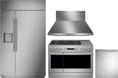 4 Piece Package Includes Refrigerator, Range, Hood And Dishwasher