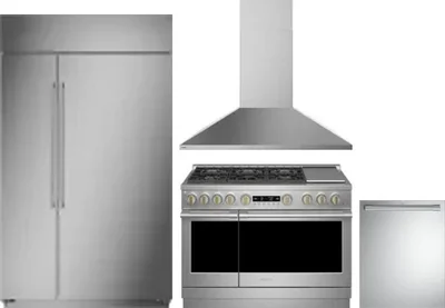 4 Piece Package Includes Refrigerator, Range, Hood And Dishwasher