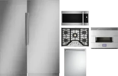 6 Piece Package Includes Refrigerator, Freezer, Cooktop, Wall Oven, Microwave And Dishwasher