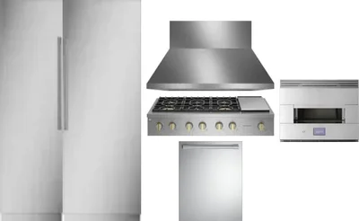 6 Piece Package Includes Refrigerator, Freezer, Cooktop, Wall Oven, Hood And Dishwasher