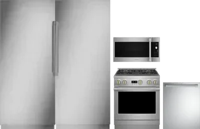5 Piece Package Includes Refrigerator, Freezer, Range, Microwave And Dishwasher