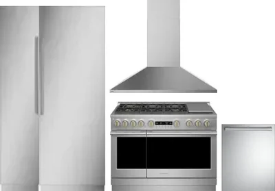 5 Piece Package Includes Refrigerator, Freezer, Range, Hood And Dishwasher