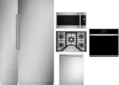 6 Piece Package Includes Refrigerator, Freezer, Cooktop, Wall Oven, Microwave And Dishwasher