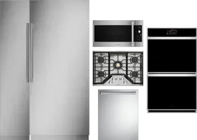 6 Piece Package Includes Refrigerator, Freezer, Cooktop, Wall Oven, Microwave And Dishwasher