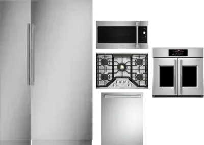 6 Piece Package Includes Refrigerator, Freezer, Cooktop, Wall Oven, Microwave And Dishwasher