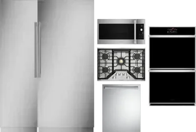 6 Piece Package Includes Refrigerator, Freezer, Cooktop, Wall Oven, Microwave And Dishwasher