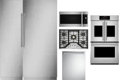 6 Piece Package Includes Refrigerator, Freezer, Cooktop, Wall Oven, Microwave And Dishwasher