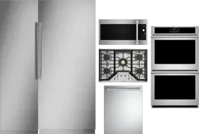 6 Piece Package Includes Refrigerator, Freezer, Cooktop, Wall Oven, Microwave And Dishwasher