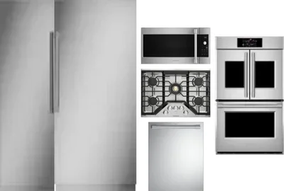 6 Piece Package Includes Refrigerator, Freezer, Cooktop, Wall Oven, Microwave And Dishwasher