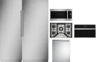 6 Piece Package Includes Refrigerator, Freezer, Cooktop, Wall Oven, Microwave And Dishwasher