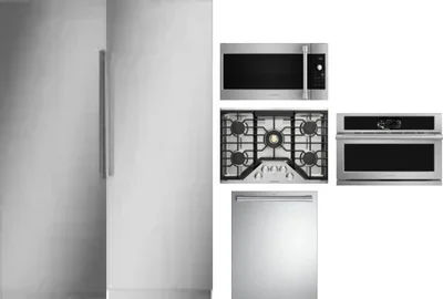 6 Piece Package Includes Refrigerator, Freezer, Cooktop, Wall Oven, Microwave And Dishwasher