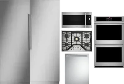 6 Piece Package Includes Refrigerator, Freezer, Cooktop, Wall Oven, Microwave And Dishwasher