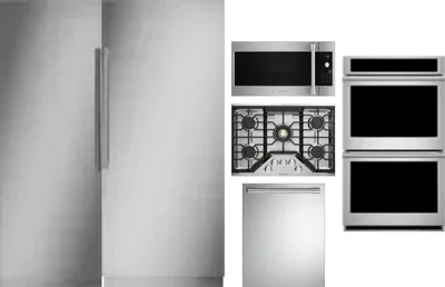 6 Piece Package Includes Refrigerator, Freezer, Cooktop, Wall Oven, Microwave And Dishwasher