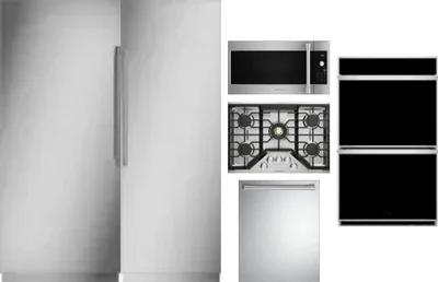 6 Piece Package Includes Refrigerator, Freezer, Cooktop, Wall Oven, Microwave And Dishwasher