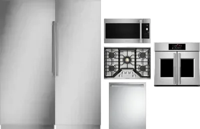 6 Piece Package Includes Refrigerator, Freezer, Cooktop, Wall Oven, Microwave And Dishwasher