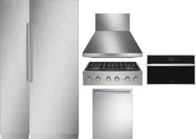 6 Piece Package Includes Refrigerator, Freezer, Cooktop, Wall Oven, Hood And Dishwasher
