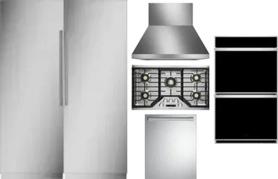 6 Piece Package Includes Refrigerator, Freezer, Cooktop, Wall Oven, Hood And Dishwasher