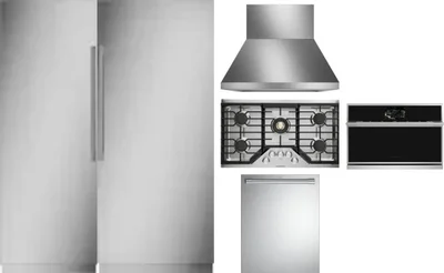 6 Piece Package Includes Refrigerator, Freezer, Cooktop, Wall Oven, Hood And Dishwasher
