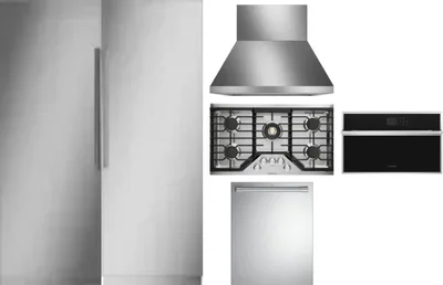 6 Piece Package Includes Refrigerator, Freezer, Cooktop, Wall Oven, Hood And Dishwasher