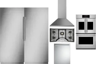 6 Piece Package Includes Refrigerator, Freezer, Cooktop, Wall Oven, Hood And Dishwasher