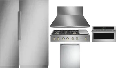 6 Piece Package Includes Refrigerator, Freezer, Cooktop, Wall Oven, Hood And Dishwasher