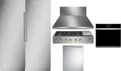 6 Piece Package Includes Refrigerator, Freezer, Cooktop, Wall Oven, Hood And Dishwasher