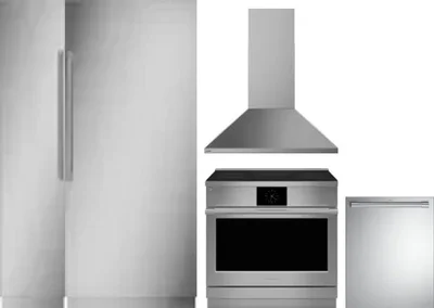 5 Piece Package Includes Refrigerator, Freezer, Range, Hood And Dishwasher
