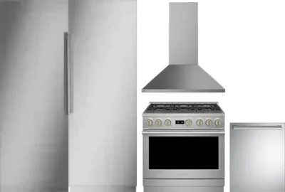 5 Piece Package Includes Refrigerator, Freezer, Range, Hood And Dishwasher