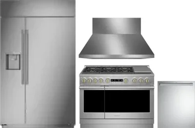 4 Piece Package Includes Refrigerator, Range, Hood And Dishwasher